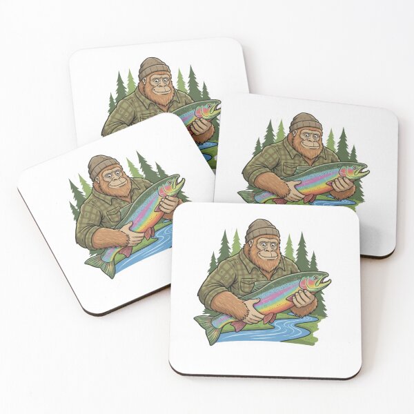 Item preview, Bigfoot Rainbow trout Sticker, rainbow trout, fishing, fishing life, angler, Bigfoot designed and sold by BrinaandPops.