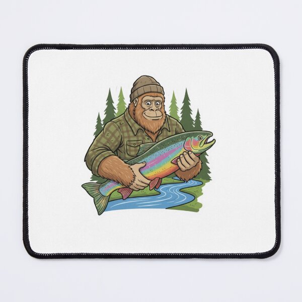 Item preview, Bigfoot Rainbow trout Sticker, rainbow trout, fishing, fishing life, angler, Bigfoot designed and sold by BrinaandPops.