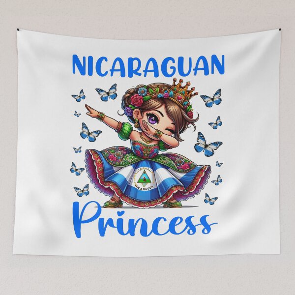 Item preview, Nicaraguan Princess Dabbing for girls & kids designed and sold by NUMAcreations.