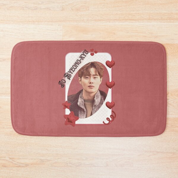 Aperçu de l'œuvre Carte Kdrama de l'acteur coréen Jo Byeong-kyu, design de collage esthétique rouge créée et vendue par AJUNICE STUDIO.