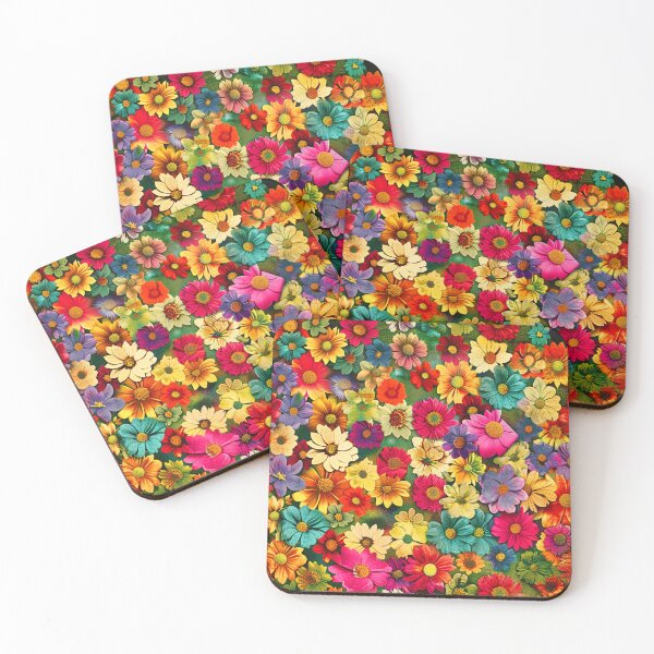 Item preview, 1960's Flower Power Retro Hippie Vibrant-Colored Pattern designed and sold by DEC02.