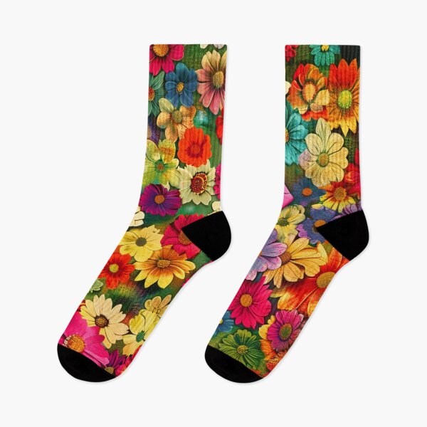 Item preview, 1960's Flower Power Retro Hippie Vibrant-Colored Pattern designed and sold by DEC02.