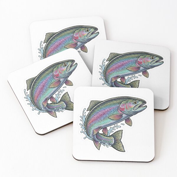 Item preview, Rainbow trout Sticker, rainbow trout, fishing, fishing life, angler designed and sold by BrinaandPops.