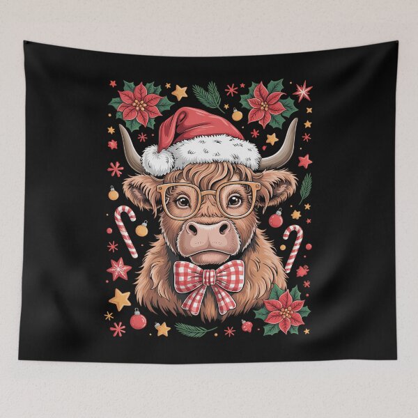 Item preview, Western Cow Lovers Coquette Bow Merry Christmas designed and sold by aidenpier.