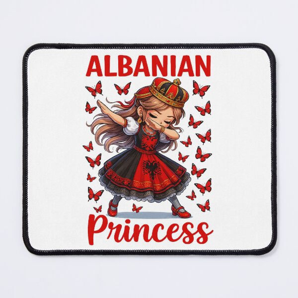 Item preview, Albanian Princess Dabbing Girl Flag Dress Souvenir for Kids designed and sold by NUMAcreations.