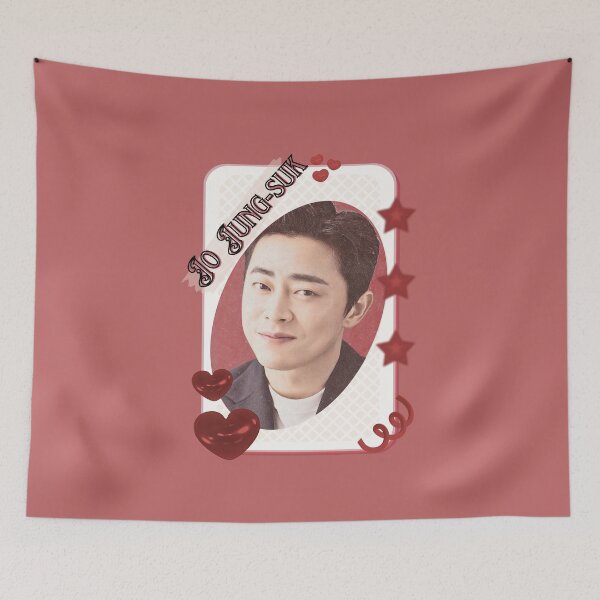 Item preview, Jo Jung-suk Korean Actor Kdrama Card Red Aesthetic Collage Design designed and sold by AJUNICE STUDIO.