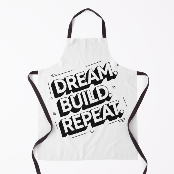 Item preview, Dream Build Repeat - Geometric Typography designed and sold by Silent Watch Threads..