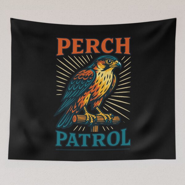 Item preview, Falcon Perch Patrol Falconry Birds Hunting designed and sold by LuminOrb.