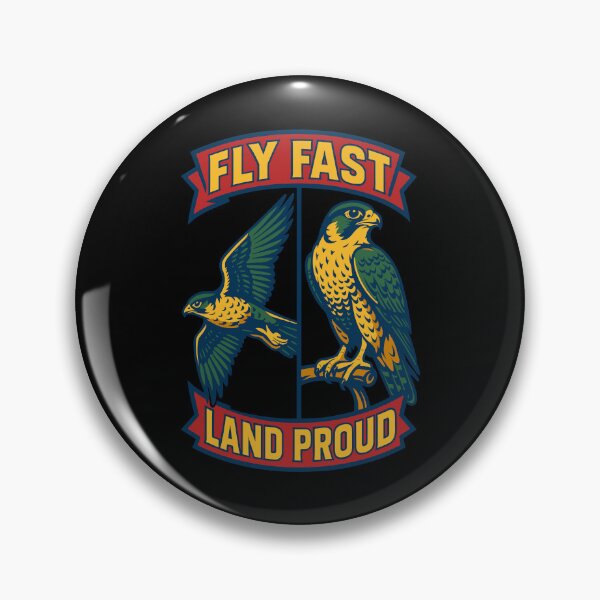 Item preview, Fly Fast Land Proud Falconry falcon Birds designed and sold by LuminOrb.