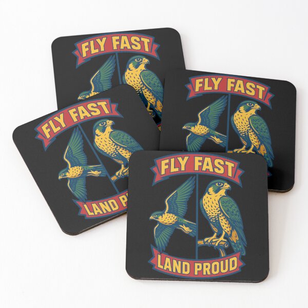 Item preview, Fly Fast Land Proud Falconry falcon Birds designed and sold by LuminOrb.