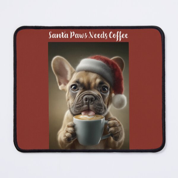 Item preview, Santa Paws Needs Coffee Poster, Funny Christmas Dog Wall Art, French Bulldog Holiday Print, Cute Pet Lover Gift, Coffee Bar Decor designed and sold by Gino By Design.