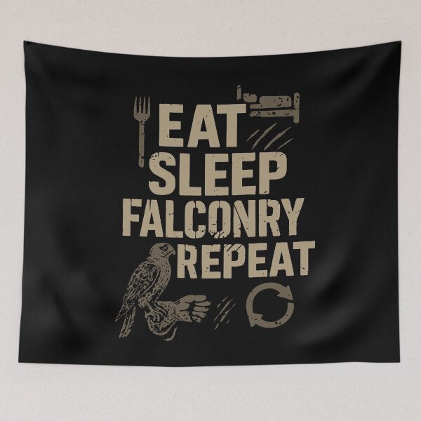 Item preview, Eat Sleep Falconry Repeat Falcon Design designed and sold by LuminOrb.
