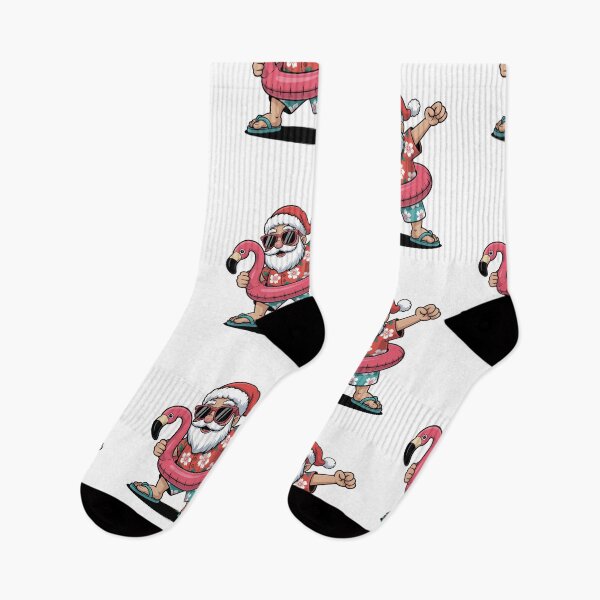 Item preview,  Modern Trendy christmas Santa Claus Vacation Pink Flamingo Floral Hawaii designed and sold by SOUFIANE1991.