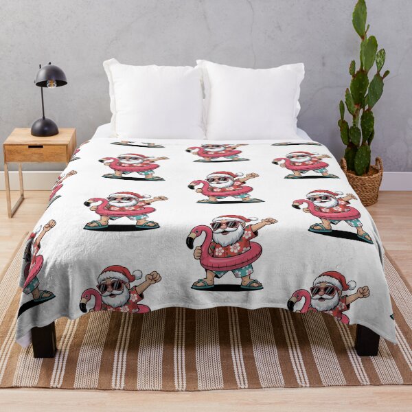 Item preview, Modern Trendy christmas Santa Claus Vacation Pink Flamingo Floral Hawaii designed and sold by SOUFIANE1991.