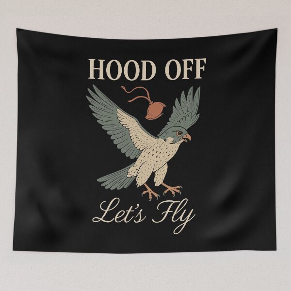 Item preview, Hood Off Let's Fly With Peregrine Falcon Design designed and sold by LuminOrb.
