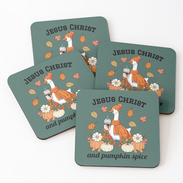 Item preview, Jesus Christ and Pumpkin Spice Coffee Goose  designed and sold by Forevermore.