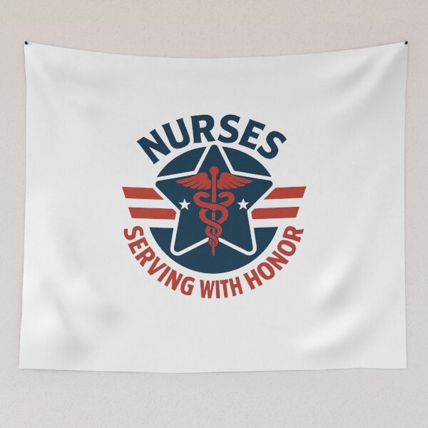 Item preview, Nurses Serving With Honor – Patriotic Nurse Design designed and sold by New Art.