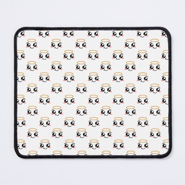 Item preview, Cute kawaii blushing smiling angel face pattern designed and sold by BlushyPrint.