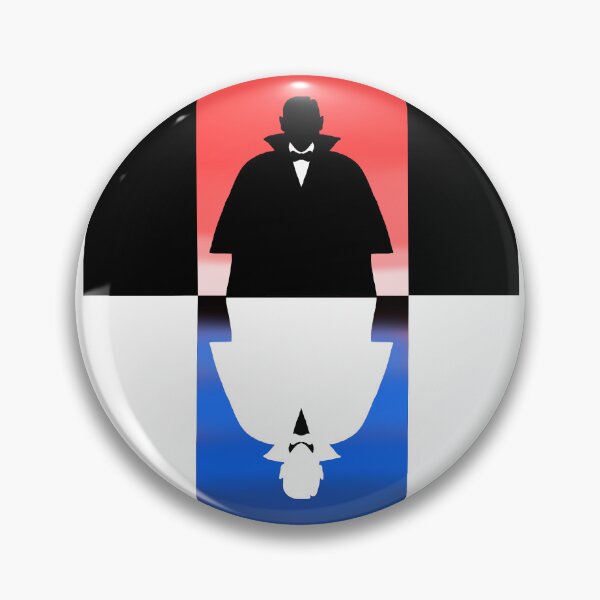 Item preview, Dracula Silhouette Mirrored Red & Blue designed and sold by trudolphi.