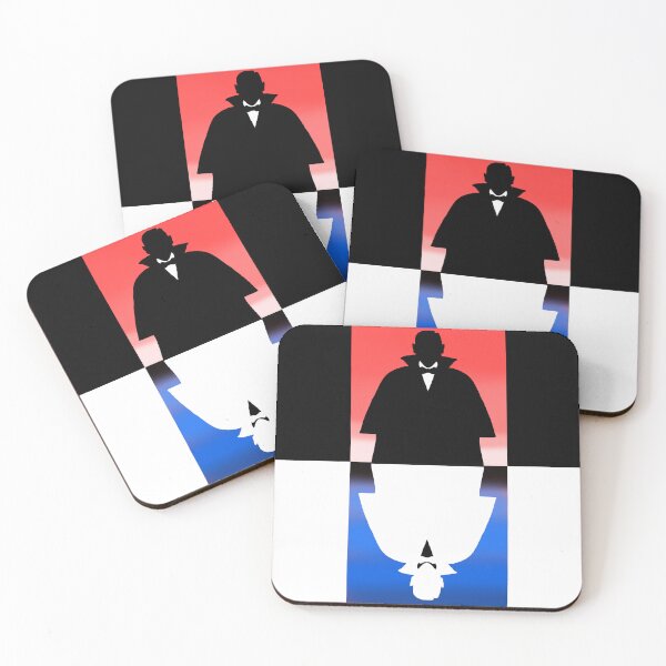 Item preview, Dracula Silhouette Mirrored Red & Blue designed and sold by trudolphi.
