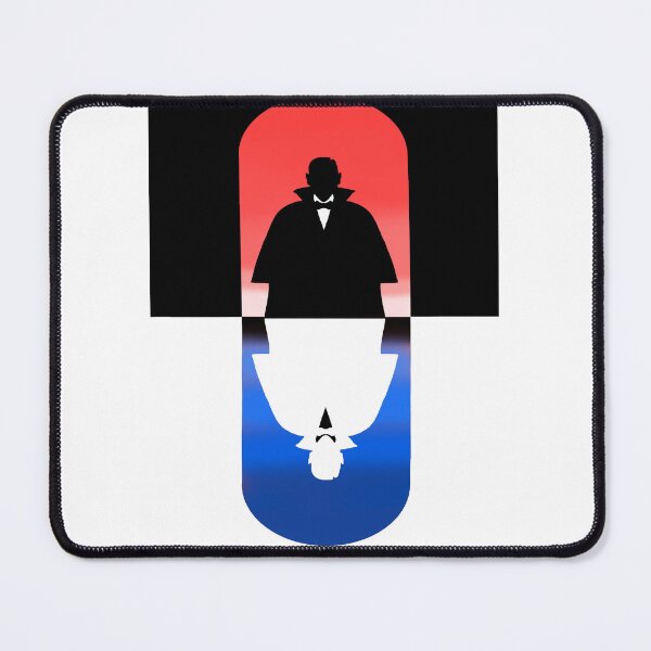 Item preview, Dracula Silhouette Mirrored Red & Blue designed and sold by trudolphi.