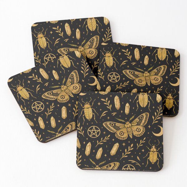 Item preview, Witchy Moth & Beetle Pattern – Celestial Insect Magic designed and sold by Zee's Whimsical Wonders.