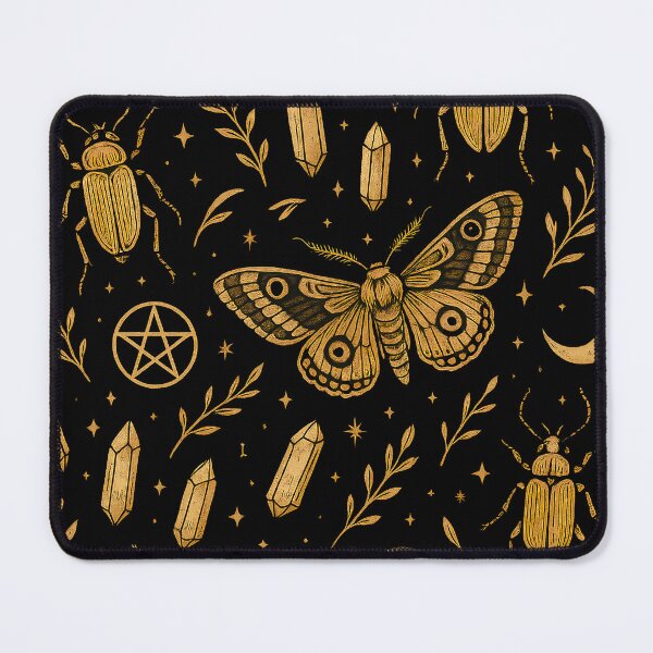 Item preview, Witchy Moth & Beetle Pattern – Celestial Insect Magic designed and sold by Zee's Whimsical Wonders.