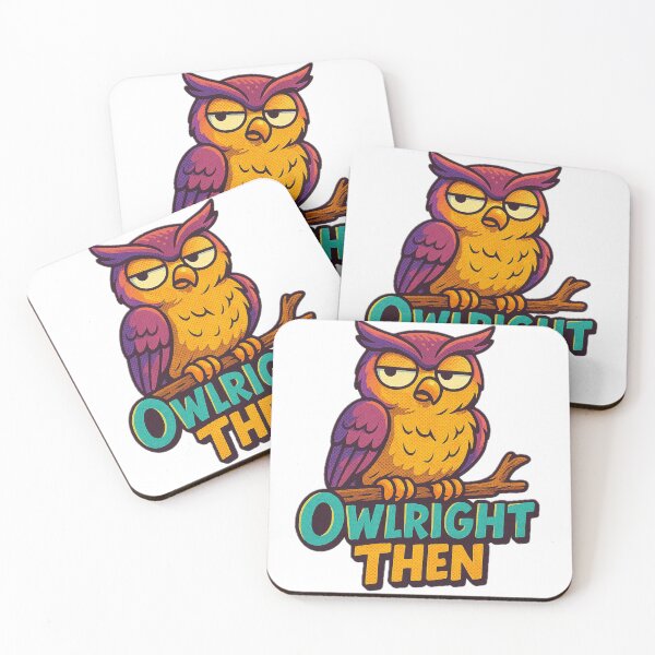 Item preview, Owlright Then - Gift for Sarcastic Friends Grumpy Owl Art designed and sold by Jarminis.