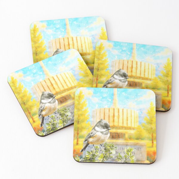 Item preview, Mountain Chickadee - Ogden Utah Temple (Original Temple Design) designed and sold by Wang Qi An.