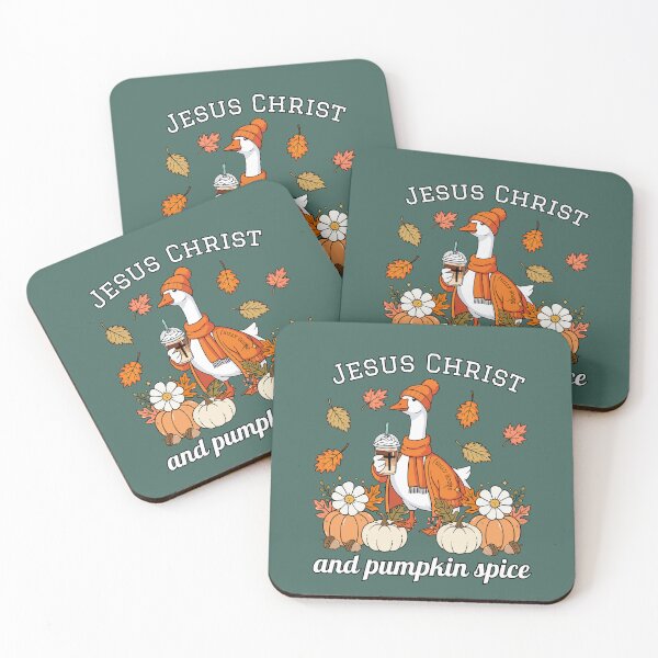 Item preview, Jesus Christ and Pumpkin Spice Coffee Goose  designed and sold by Forevermore.