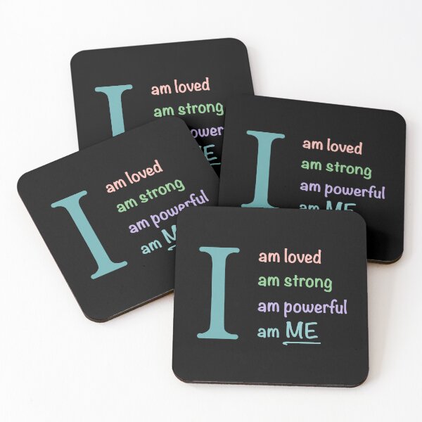 Item preview,  I am... loved, strong, powerful, ME. Pastels designed and sold by ClearAndHappy.