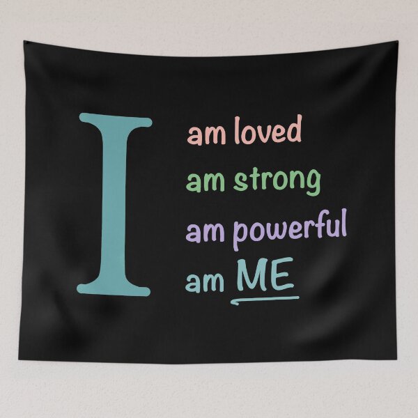 Item preview,  I am... loved, strong, powerful, ME. Pastels designed and sold by ClearAndHappy.