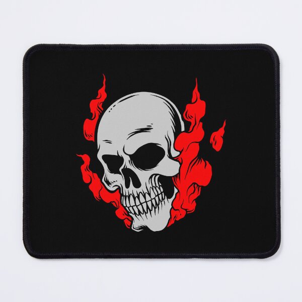 Item preview, Skull with red fire on Halloween designed and sold by Joncasmiart.