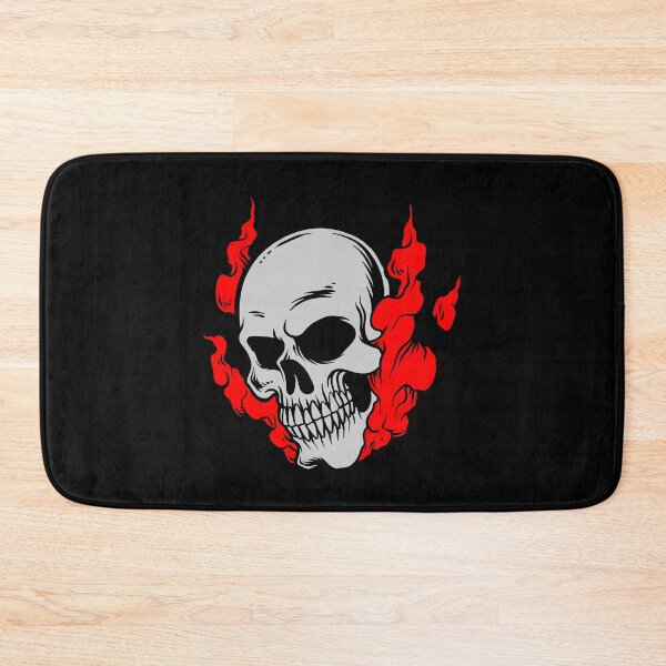 Item preview, Skull with red fire on Halloween designed and sold by Joncasmiart.