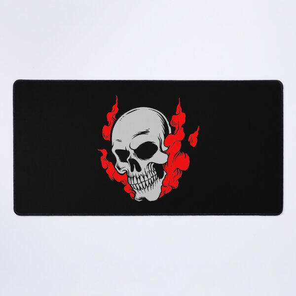 Item preview, Skull with red fire on Halloween designed and sold by Joncasmiart.