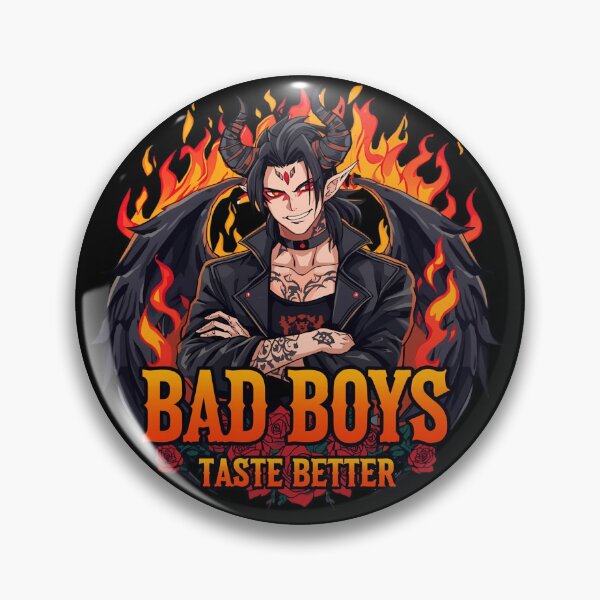 Item preview, Bad Boys Taste Better | Fiery Demon Rebel Anime Aesthetic Design designed and sold by Lunaria Arts.