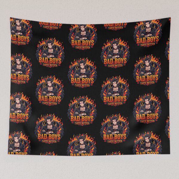 Item preview, Bad Boys Taste Better | Fiery Demon Rebel Anime Aesthetic Design designed and sold by Lunaria Arts.