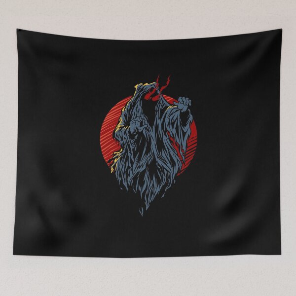Item preview, Demon with red fiery eyes on Halloween designed and sold by Joncasmiart.