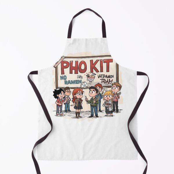 Item preview, Pho Kit Funny Asian Humor – Ramen Protest Cartoon Vietnamese Food Pun Humor designed and sold by Lunaria Arts.