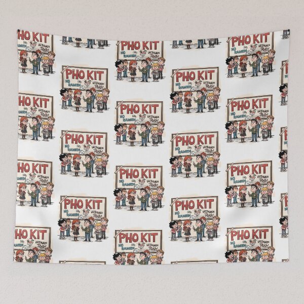 Item preview, Pho Kit Funny Asian Humor – Ramen Protest Cartoon Vietnamese Food Pun Humor designed and sold by Lunaria Arts.
