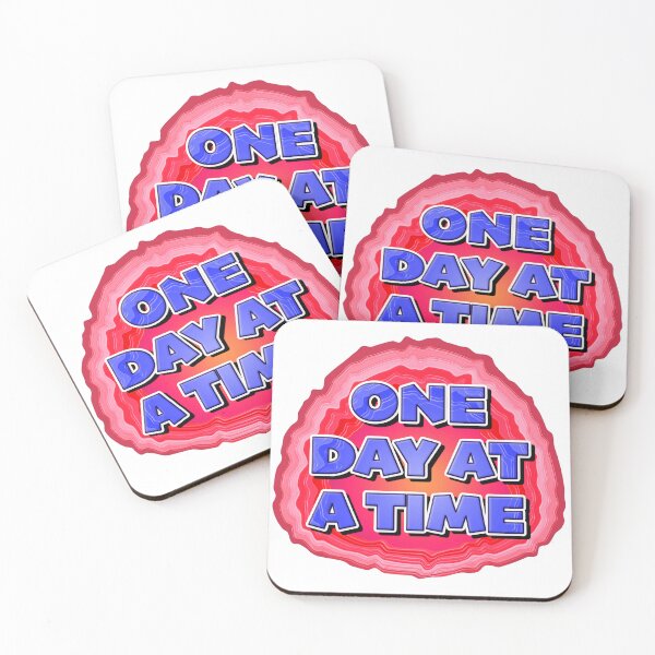 Item preview, GEODE - One Day At A Time Red/Blue | 12 Step Slogan designed and sold by ApexDesigners.