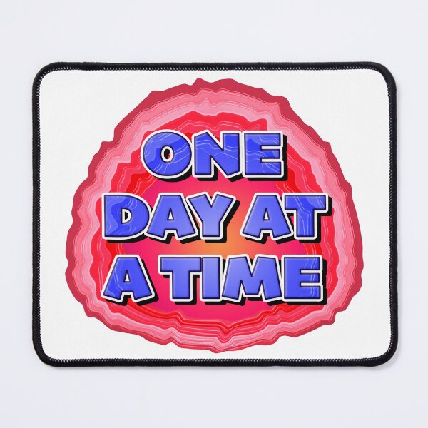 Item preview, GEODE - One Day At A Time Red/Blue | 12 Step Slogan designed and sold by ApexDesigners.