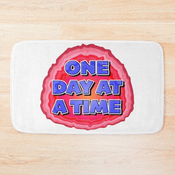 Item preview, GEODE - One Day At A Time Red/Blue | 12 Step Slogan designed and sold by ApexDesigners.