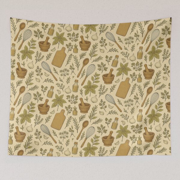 Item preview, Vintage Herb Garden Pattern Kitchen designed and sold by MiLaKK.