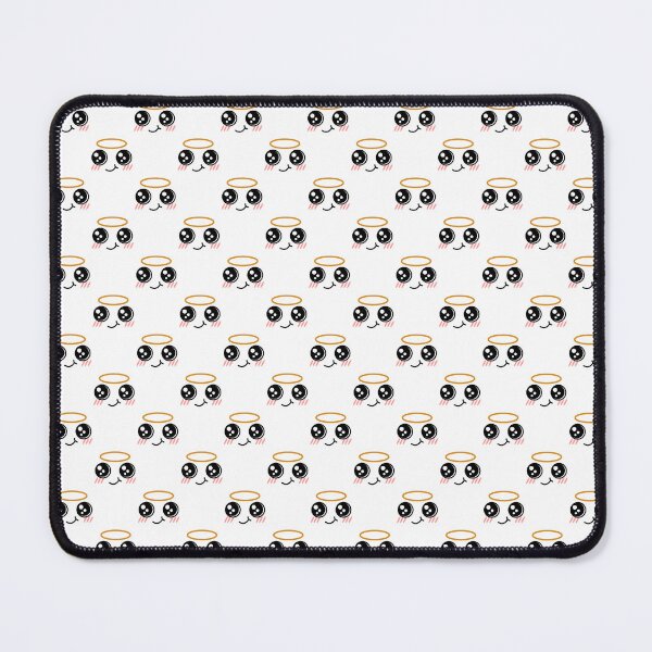 Item preview, Cute kawaii smiling blushing angel face pattern designed and sold by BlushyPrint.