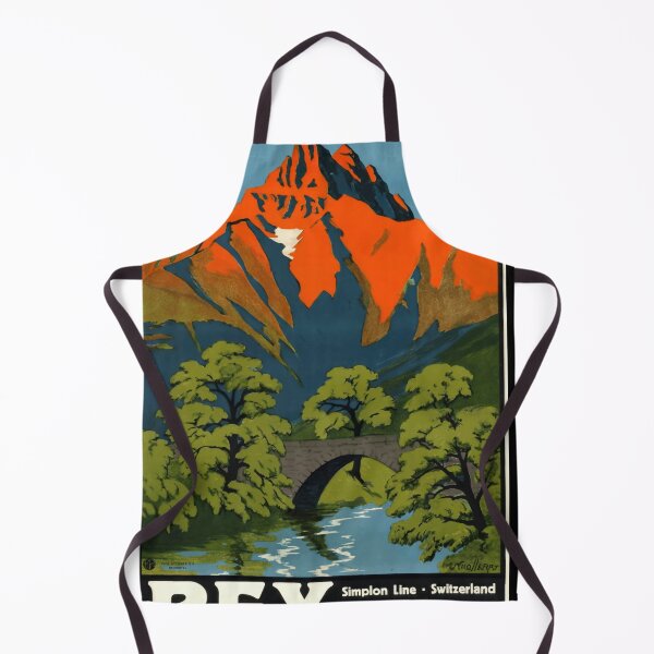 Item preview, Vintage Art Deco Travel Poster | Bex Switzerland | Simplon Line Rail | Brine Baths & Wellness Retreat | Bold Colors Style designed and sold by artofuniverse.