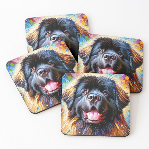 Item preview, Newfoundland Dog Portrait Acrylic Art Print Pet Portrait Gift for Newfie Lovers designed and sold by Puppy Puzzles Plus.