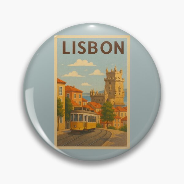 Item preview, Lisbon Portugal Travel Art – Yellow Tram and Belem Tower City Souvenir designed and sold by Annika Shurafa.