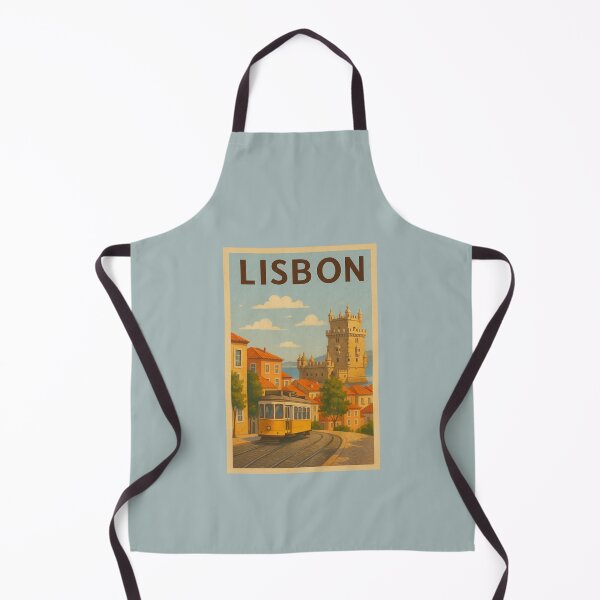 Item preview, Lisbon Portugal Travel Art – Yellow Tram and Belem Tower City Souvenir designed and sold by Annika Shurafa.
