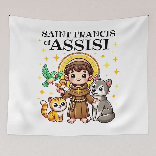 Item preview, Saint Francis of Assisi Saint of Animals Catholic for kids designed and sold by NUMAcreations.